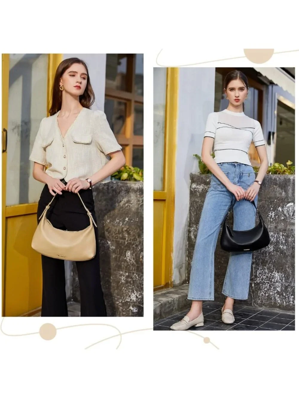 Trendy Medium Shoulder Hobo Bags for Women | Stylish Crescent Purses